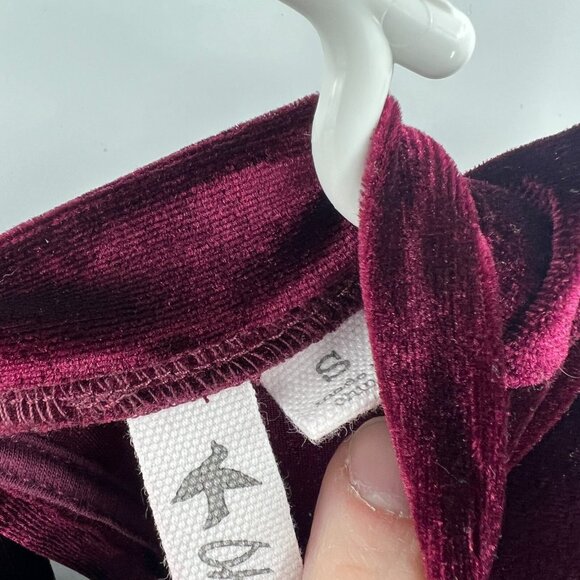 Others Follow Burgundy Velvet Sleeveless Bow Accent Dress Womens Small - Picture 5 of 8
